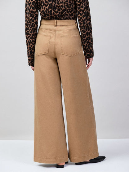 Ro&Zo Brown Wide Leg Jeans