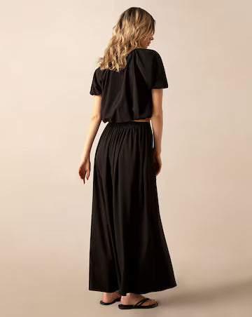 Parachute high-rise stretch-woven maxi skirt