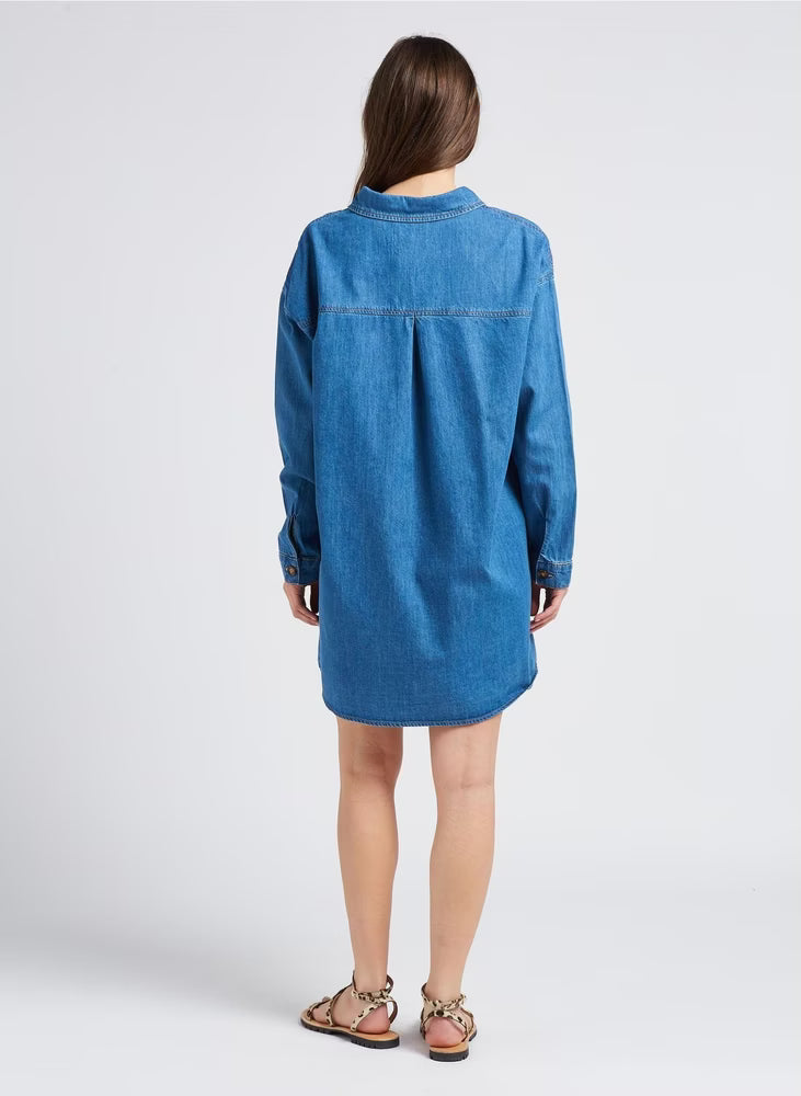 Long Sleeve Oversized Shirt Dress
