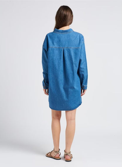 Long Sleeve Oversized Shirt Dress