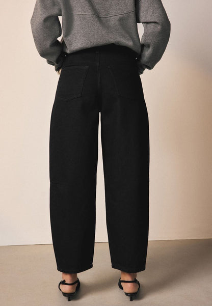 Next Mid Rise Barrel Leg Jean Black