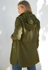 Lipsy Regular Fit Parka in Khaki Green