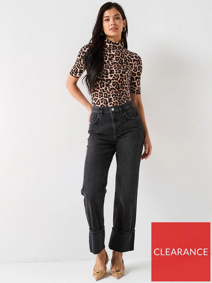 V by Very Turtleneck Half Sleeve Top - Multi