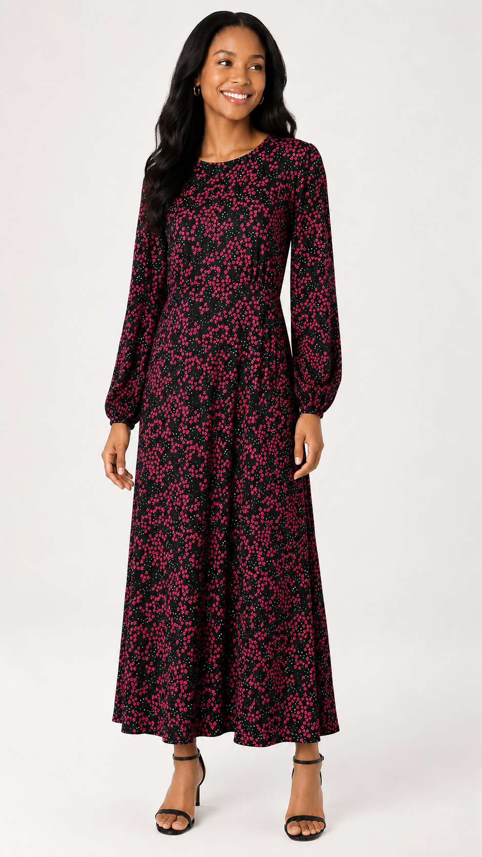 Multi Print Maxi Dress