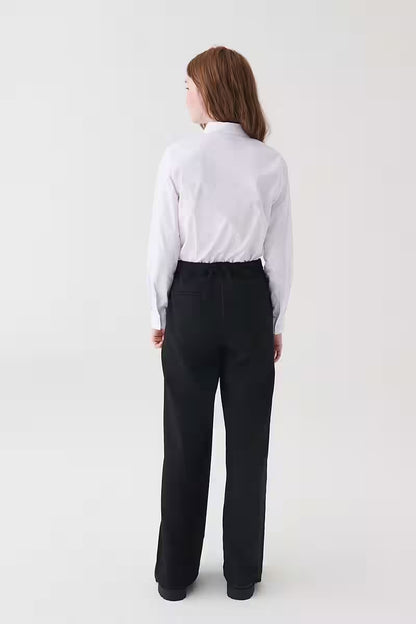 Black Chinos Wide Leg Trouser