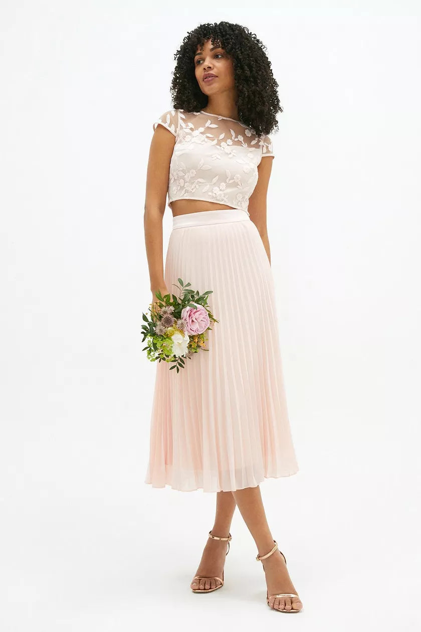 Pleated Midi Skirt