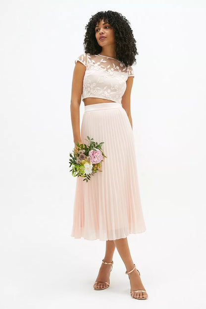 Pleated Midi Skirt