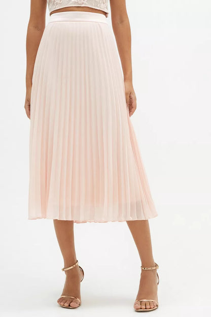 Pleated Midi Skirt