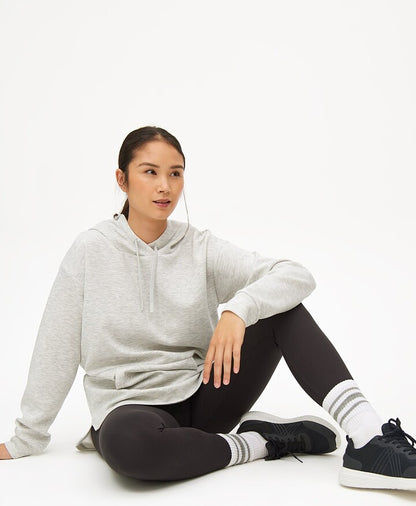 Active Grey Marl Oversized Scuba Hoodie