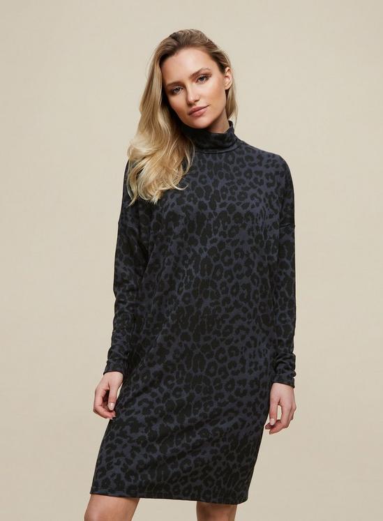 Leopard Ponte Batwing Dress