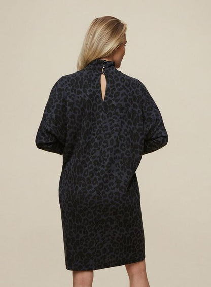 Leopard Ponte Batwing Dress