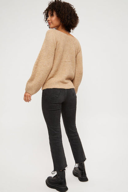 Drawcord Volume Sleeve Sweater