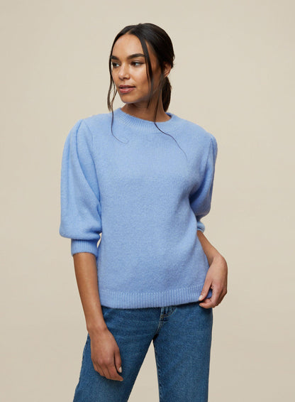 Blue 3/4 Sleeve Sweater