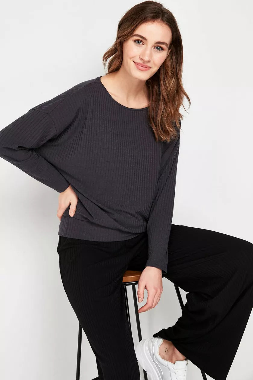 Charcoal Comfy Top