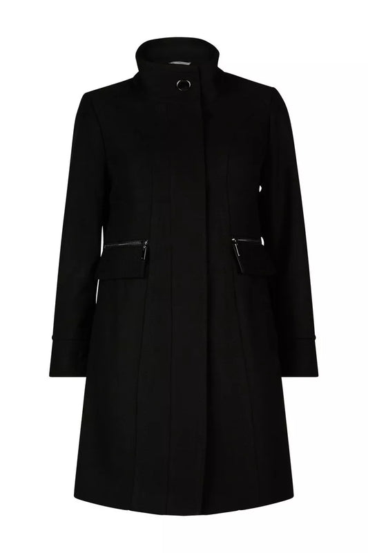 Petite Zip Detail Funnel Coat