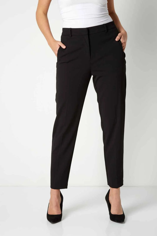 Black Straight Leg Stretch Trouse
