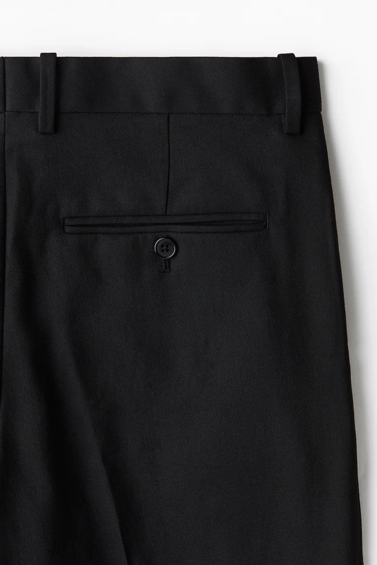 Men's Black Regular Fit Pants