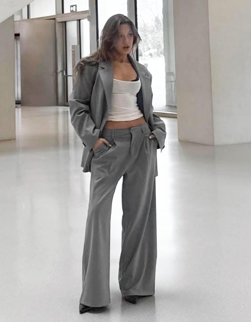 Volume Tailored Wide Leg Trouser