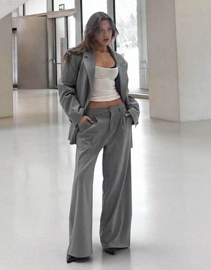 Volume Tailored Wide Leg Trouser