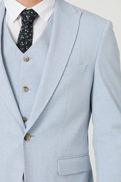 Tailored Fit Pale Blue End On End Suit Jacket
