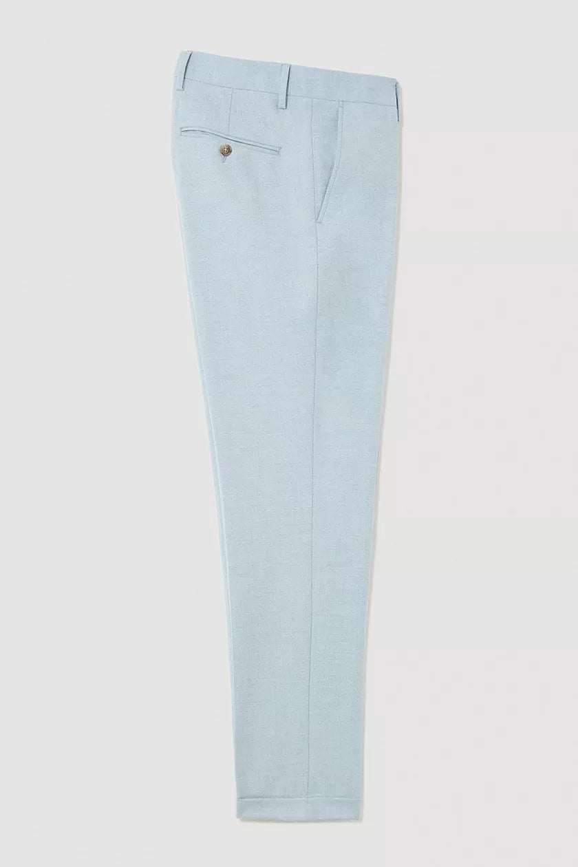 Skinny Fit End On End Trouser Pale Blue