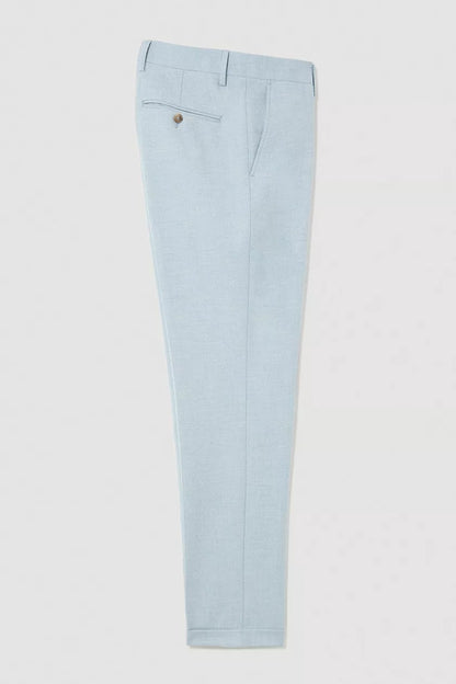 Skinny Fit End On End Trouser Pale Blue