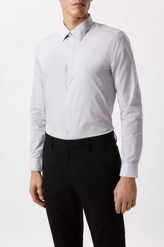 Grey Slim Fit Essential Shirt