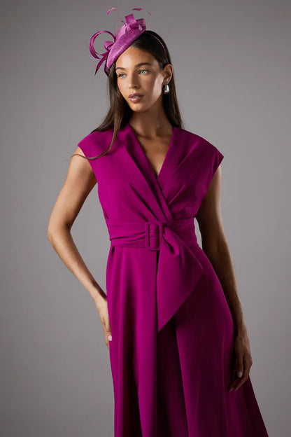 Coast Belted Crepe Dress