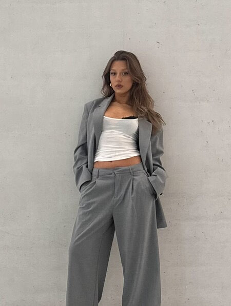 Volume Tailored Wide Leg Trouser
