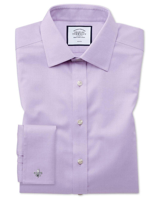 Lilac Non-Iron Triangle Weave Extra Slim Fit