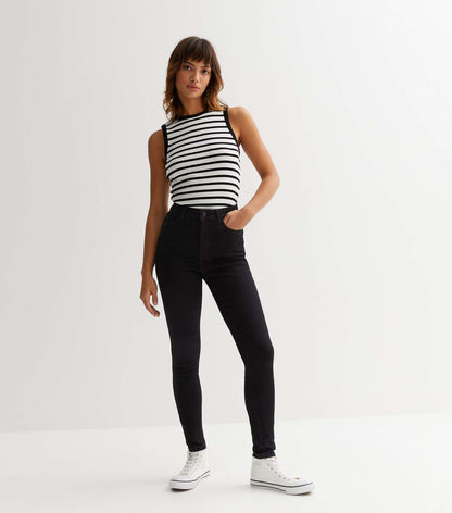 Petite Black Lift & Shape Jenna Skinny Jeans