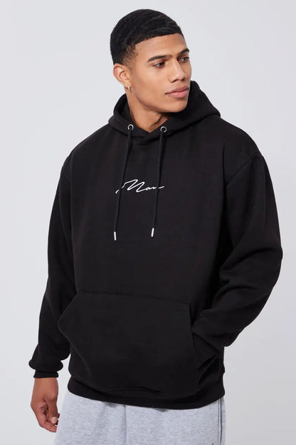 Man Signature Over The Head Hoodie