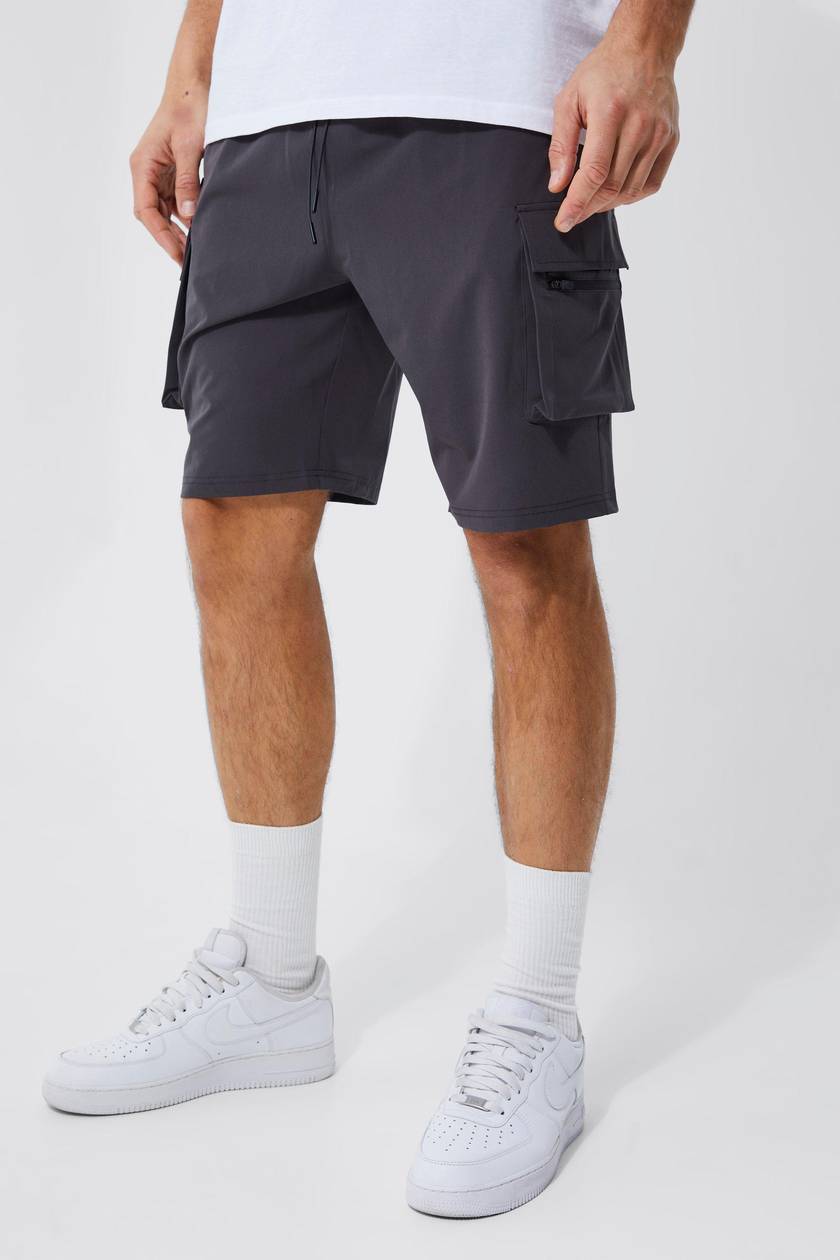 Tall Elastic Waist 4 Way Stretch Cargo Short