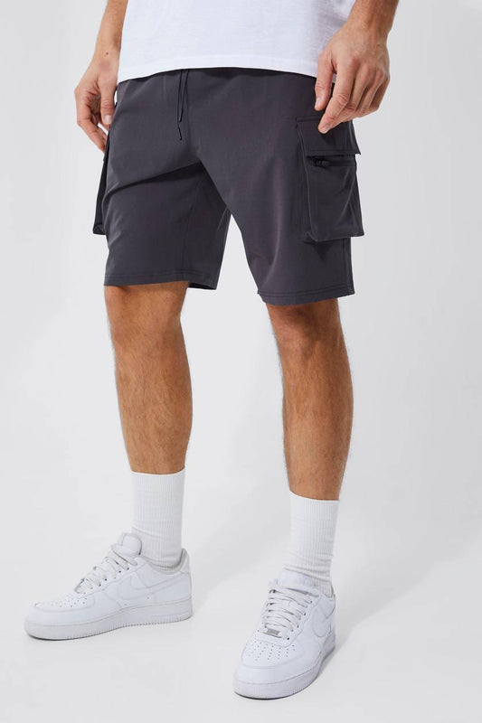 Tall Elastic Waist 4 Way Stretch Cargo Short