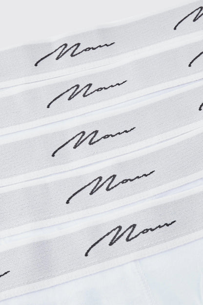 5 Pack Man Signature Boxers White