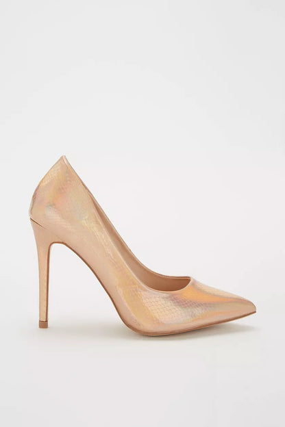 Wide Fit Chlo Court Shoe Rose Gold