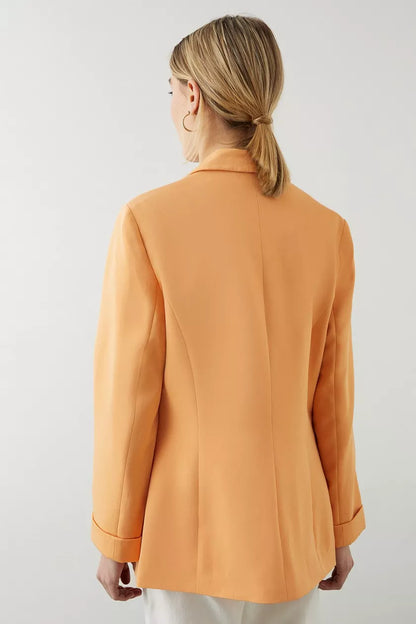 Turn Back Cuff Blazer Apricot