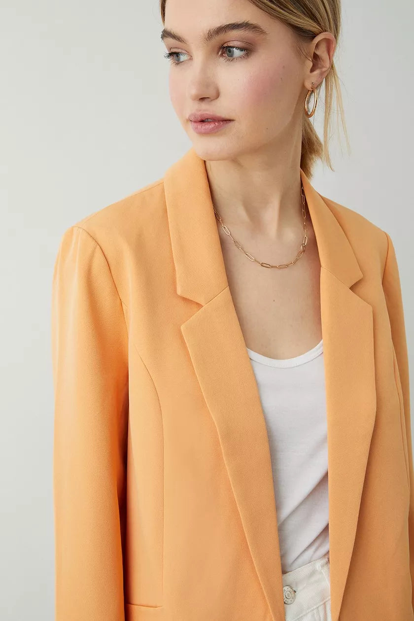 Turn Back Cuff Blazer Apricot