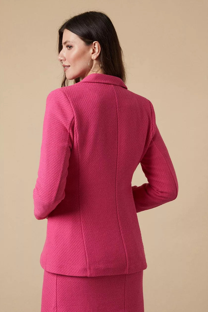 Pink Boucle Blazer