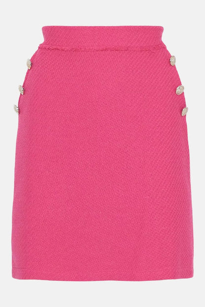 Pink Boucle Skirt