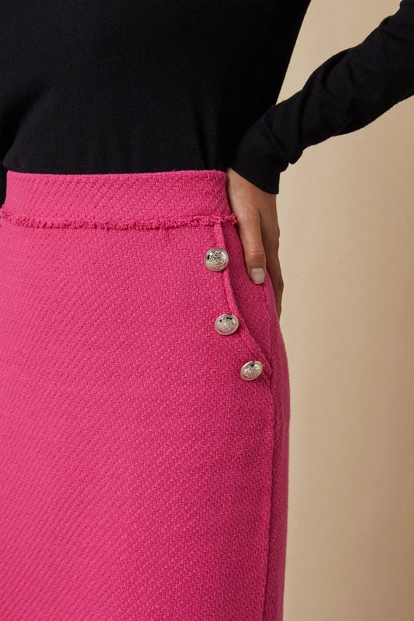 Pink Boucle Skirt