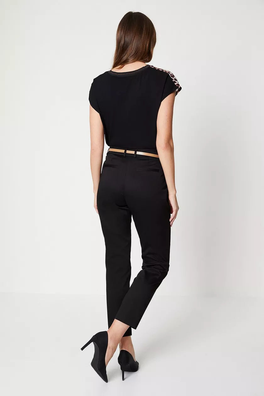 Stretch Cigarette Trouser Black