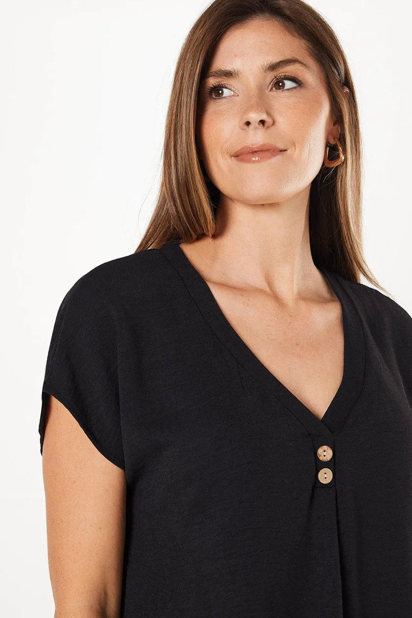 Black Grown On Sleeve T-shirt