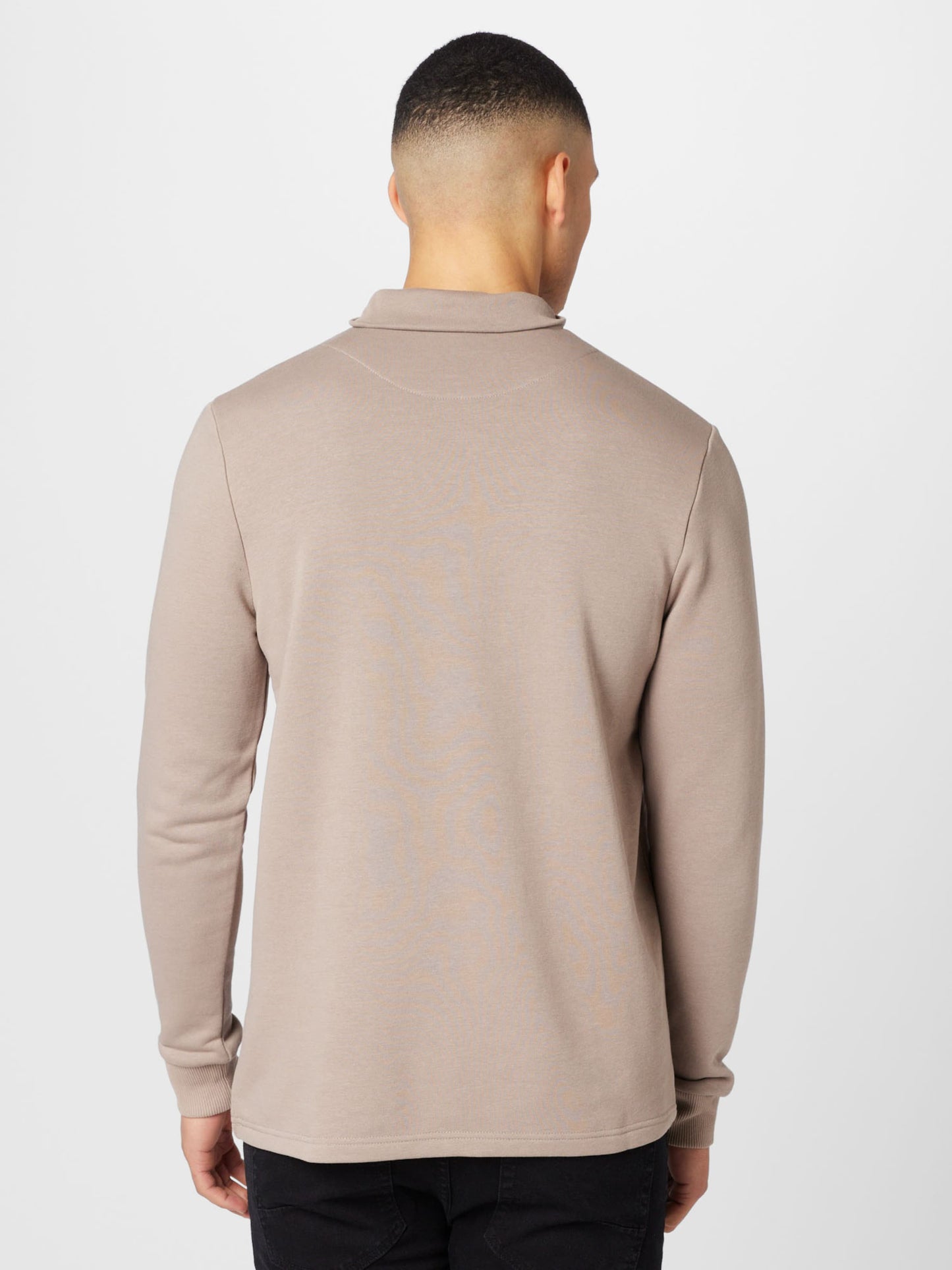 Nude Quarter Zip Funnel Neck Sweatshirt