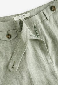 Next Wide-Leg Linen Trousers - Sage Green