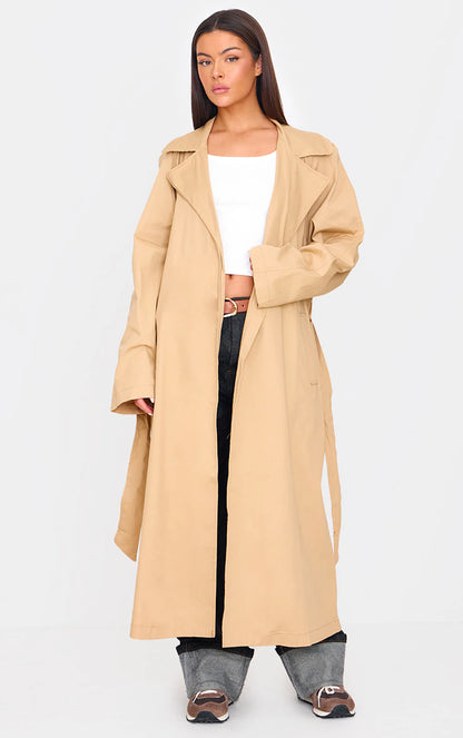 Camel Structured Trench Coat