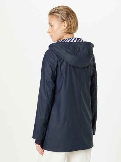 Navy Hooded Raincoat