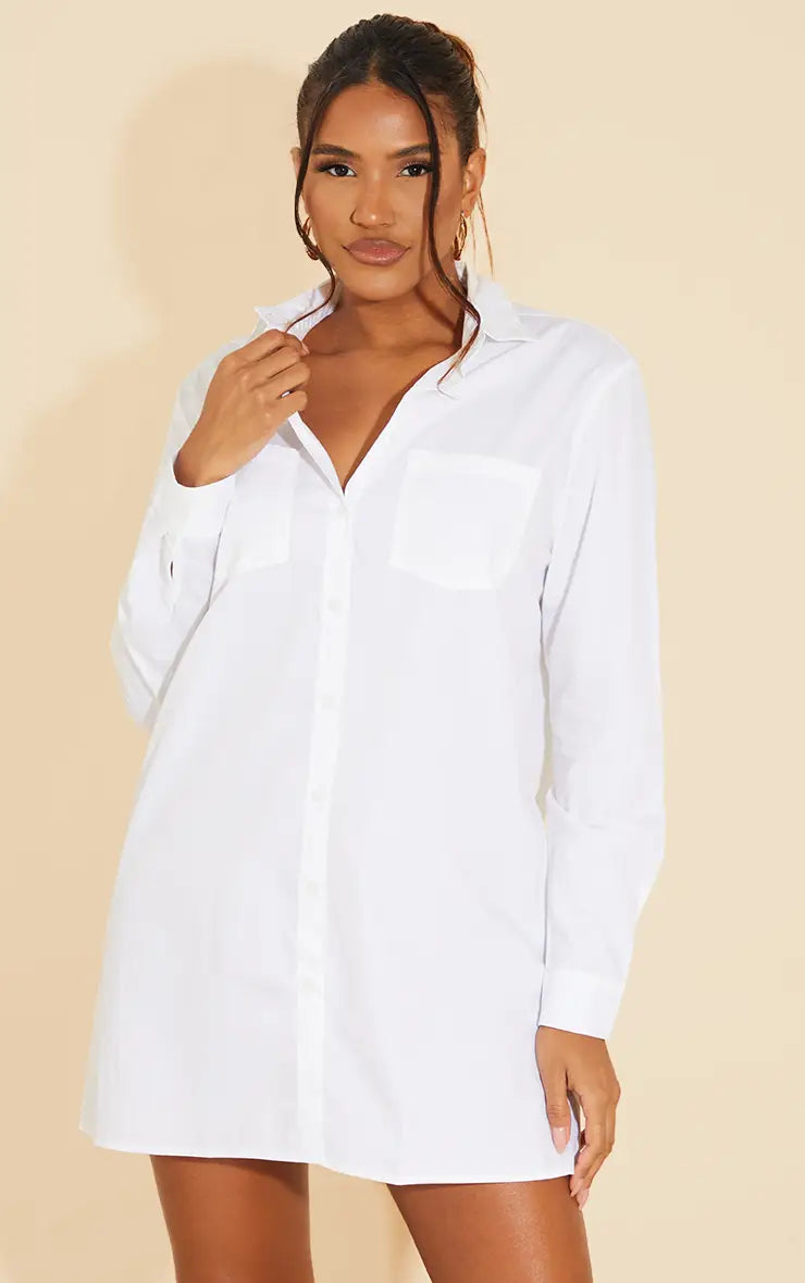 Long Sleeve Button Shirt Dress