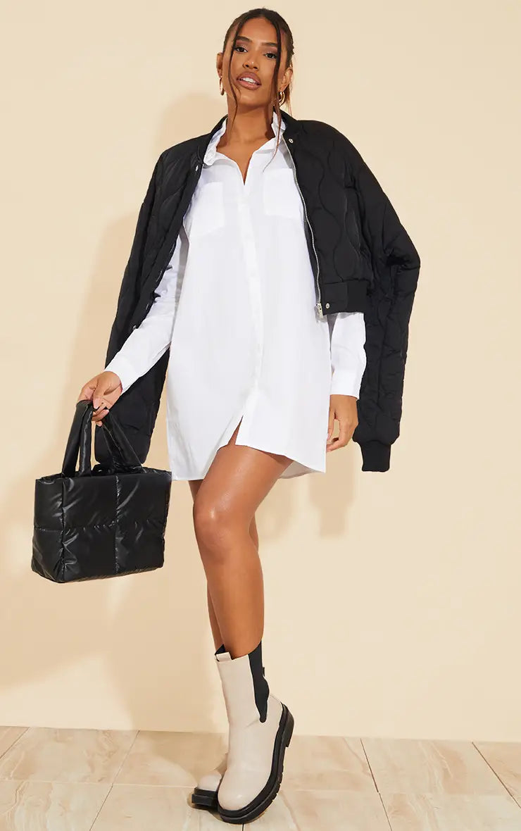 Long Sleeve Button Shirt Dress