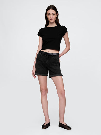 5" Mid Rise Denim Girlfriend Short